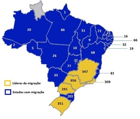 Mapa aponta que nove indústrias do Piauí migraram em 2019 para a energia livre (Gráfico Abraceel)